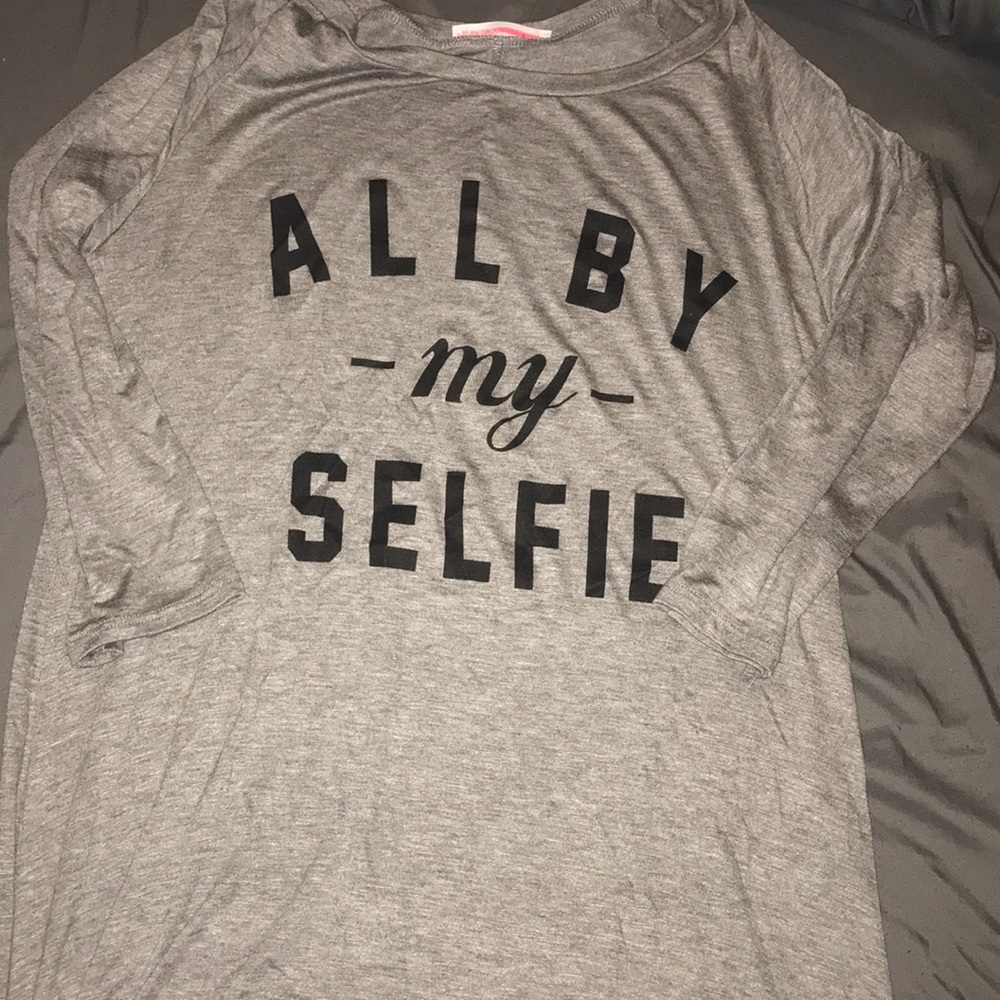 All by my selfie long sleeve top